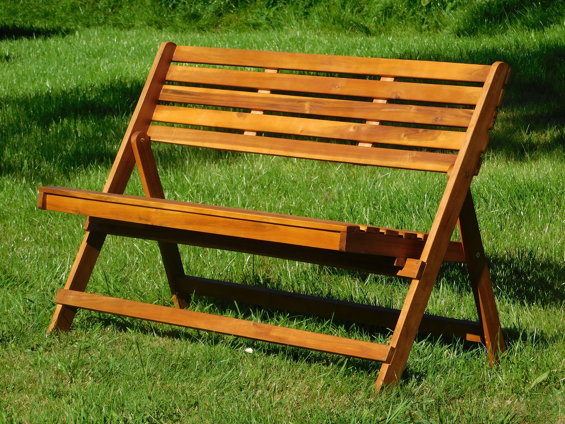 Folding wooden sales garden bench