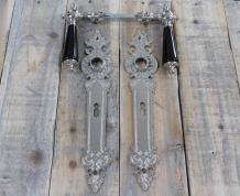 Set of door fittings ''Tilspet'' Nickel, bb shields, beautiful!