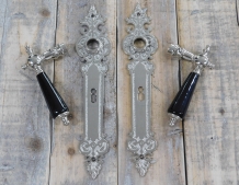 Set of door fittings ''Tilspet'' Nickel, bb shields, beautiful!