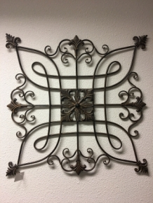 Dekoratives Wandornament - Metall - Braun