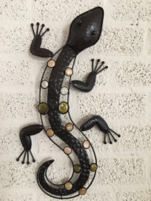 1 Salamander - Eidechse aus Eisen, Vollkoller, wunderschön!