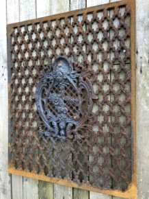 Cast iron-rust door-window grille, wall ornament, beautiful wrought iron !!!