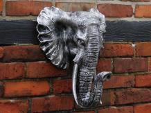 Beautiful black and silver elephant head wall ornament, beautiful!!