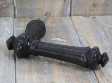 1 Beautiful heavy door handle made of antique iron, colour brown.