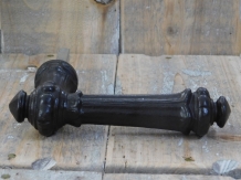 1 Beautiful heavy door handle made of antique iron, colour brown.