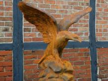 Large Eagle on Pedestal - XXL - Full Stone in Oxide