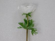 Artificial flower Anemone Stem - White - 53 cm