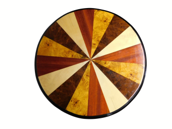 Antique Art Deco Side Table – Handmade – Ø 60 cm – 75 cm High