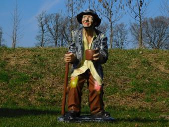 Statue Beggar - 92 cm - Polystone - Black