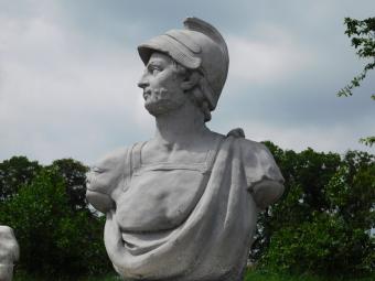 Buste van Ares (Mars) - 85 cm - Romeinse god van de oorlog - Vintage Beeld