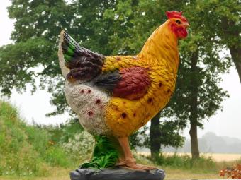 Dekorativer Hahn A – 53 x 42 cm – Polystone