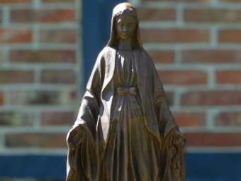 Beeld Maria - 93 cm - Steen in Oxide