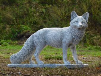 Gartenstatue Fuchs – 70 cm – Tierstatue aus Stein