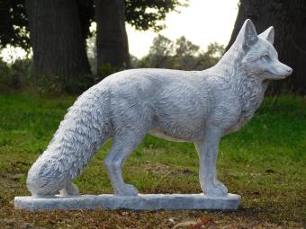 Gartenstatue Fuchs – 70 cm – Tierstatue aus Stein