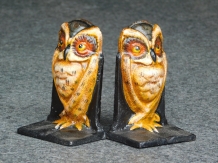 Bookends Owl - set of 2 - cast iron