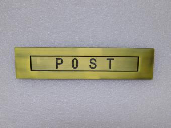 Letterbox flap POST - Brass