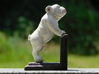 Set Buchstützen „Bulldog“ – Gusseisen