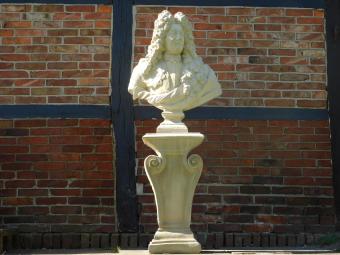 Vintage Bust of Louis XIV on Pedestal - 170 cm - Stone
