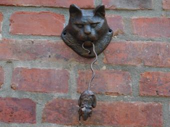 Deurklopper met Kat en Muis - Gietijzer