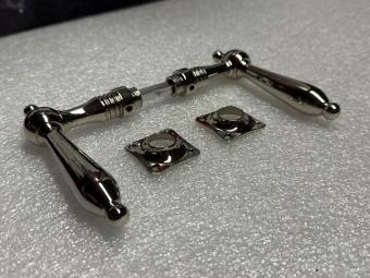 Deurbeslag set - nikkel chroom - glanzende klinken en rozetten