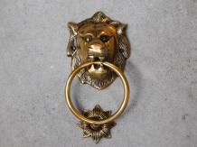 Door knocker Lion's head - Alu - Brass look