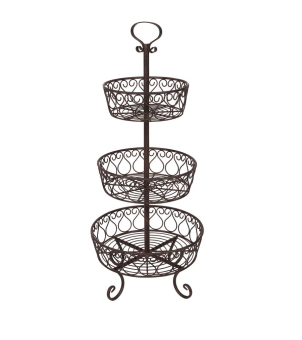 Etagère 3 Lagen – Vintage Brown – 80 cm Hoog – Stijlvolle Opberger