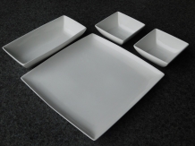 Snack set - porcelain - four pieces