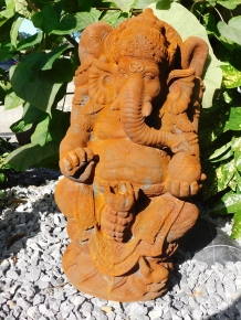 Beeld Ganesha 1 oxid, een hindoestaanse god, vol oxid stenen beeld!