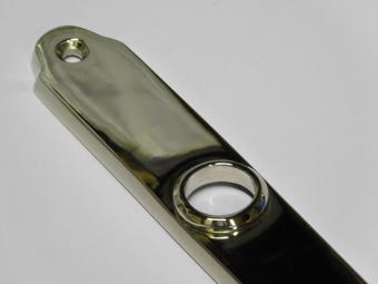 Smalle Deurplaat - PC 92 - Hoogglans Vernikkelt Messing