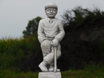 Statue Golfer on Pedestal - 78 cm - Stone