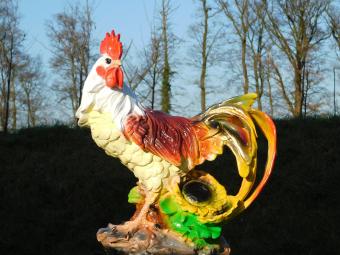 Rooster XL in Colour - 60 cm - Polystone