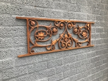 Balkon reling, raam rek, cast iron-rust, only 2!