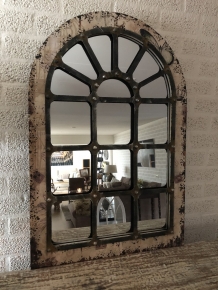 Large substantial stable window mirror, very nice in shape and robust in execution.