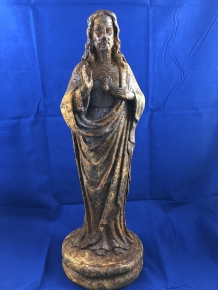 Jesus sacred heart statue, cast iron garden statue, beautifully designed heavy statue