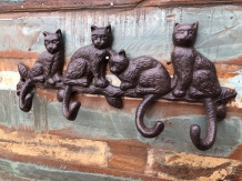 Garderobenständer mit Katzen - Braun - Gusseisen