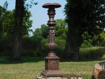 Cast Iron Candle Stand - 70 cm - Brown