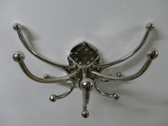 Kapstok met Beweegbare Haken – Vernikkeld Aluminium – 5 Dubbele Haken