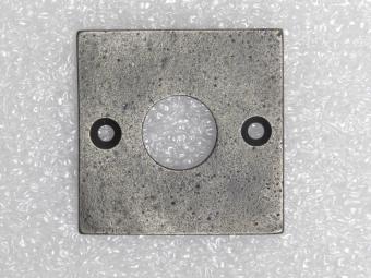 Vierkante Klinkrozet – 5 x 5 cm – Gietijzer – Grijs