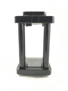 A grave lantern / tomb lamp, made entirely of granite, with faceted panes, beautiful sleek model