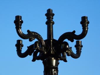 Lantaarnkroon voor 5 Lampen – Zwarte Aluminium Kroon voor Lantaarnpaal