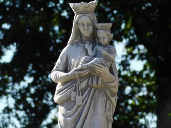 Statue Maria mit Kind - 80 cm - Vollstein - Exklusiv