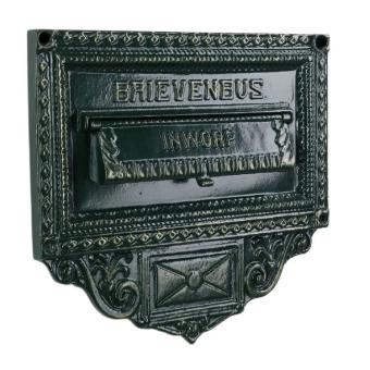 Nostalgische Brievenbus Muurplaat - Groen - 40 x 35 cm - Alu