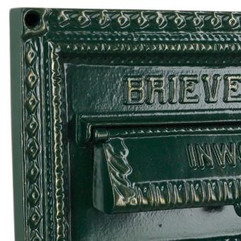 Nostalgische Brievenbus Muurplaat - Groen - 40 x 35 cm - Alu