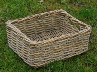 Vintage Weidenkorb – 40 x 35 cm – Rustikaler Aufbewahrungskorb