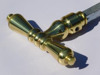 Set of Handles, T-Model - Polished Brass - Classic