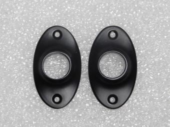 Set of 2 - Oval Rivet Rosettes – Matte Black