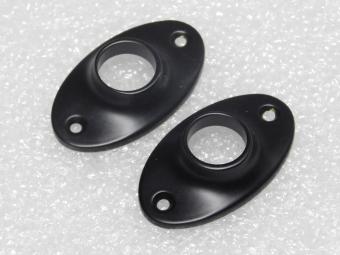 Set of 2 - Oval Rivet Rosettes – Matte Black