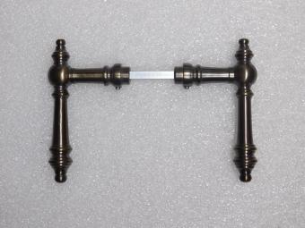 Montreux Door Handle Set - Dark Patinated Brass