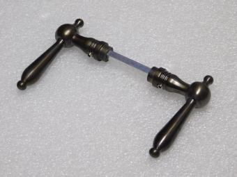 Revo Door Handle Set - Dark Patinated Brass