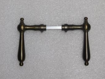 Classic Door Handle Set - Dark Patinated Brass